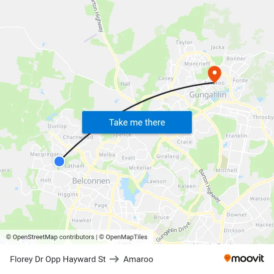 Florey Dr Opp Hayward St to Amaroo map