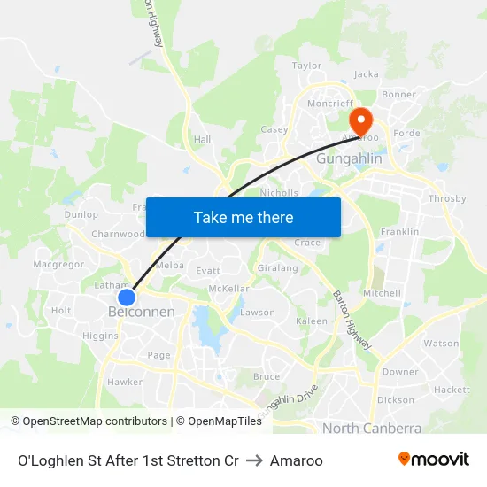 O'Loghlen St After 1st Stretton Cr to Amaroo map