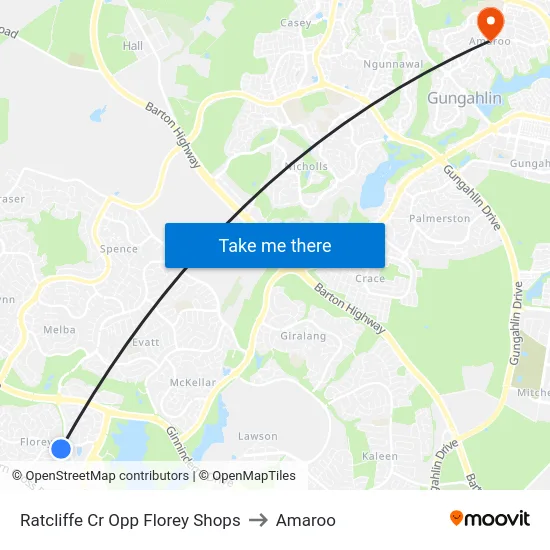 Ratcliffe Cr Opp Florey Shops to Amaroo map