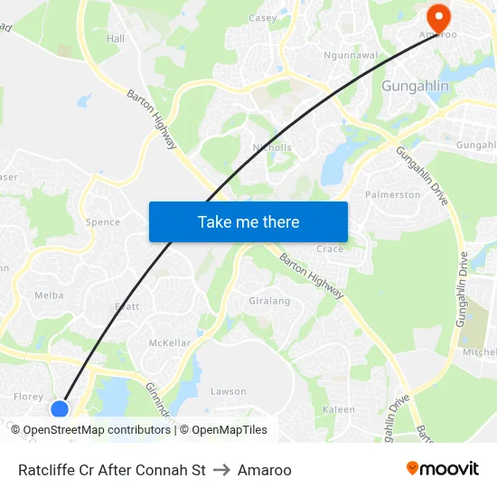 Ratcliffe Cr After Connah St to Amaroo map