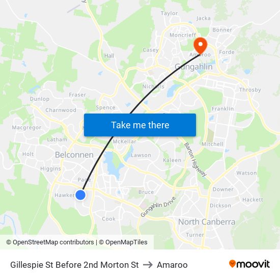 Gillespie St Before 2nd Morton St to Amaroo map