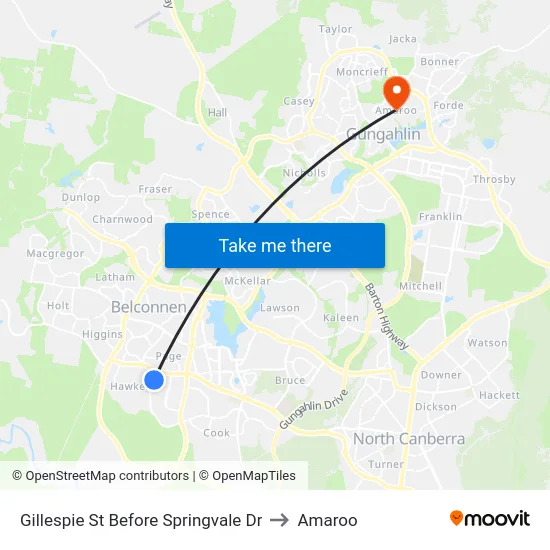 Gillespie St Before Springvale Dr to Amaroo map