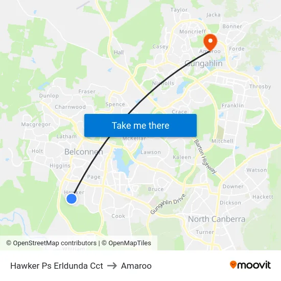 Hawker Ps Erldunda Cct to Amaroo map