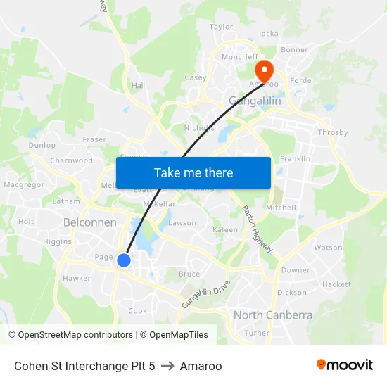 Cohen St Interchange Plt 5 to Amaroo map
