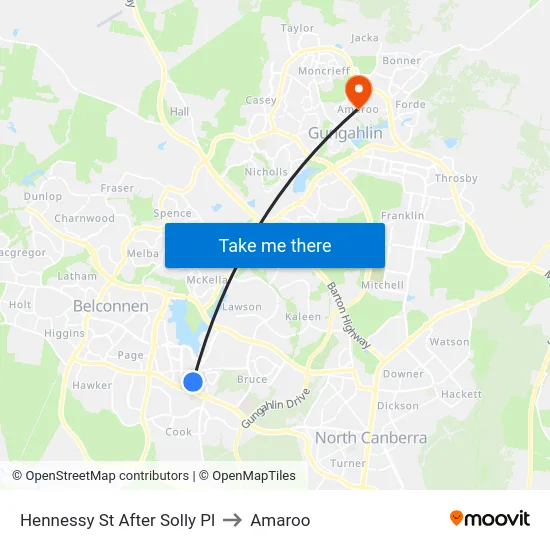 Hennessy St After Solly Pl to Amaroo map