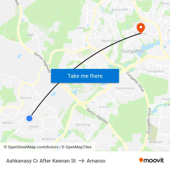 Ashkanasy Cr After Keenan St to Amaroo map