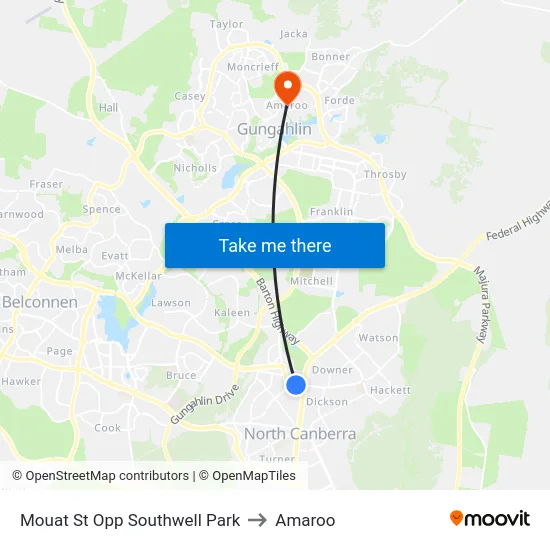 Mouat St Opp Southwell Park to Amaroo map
