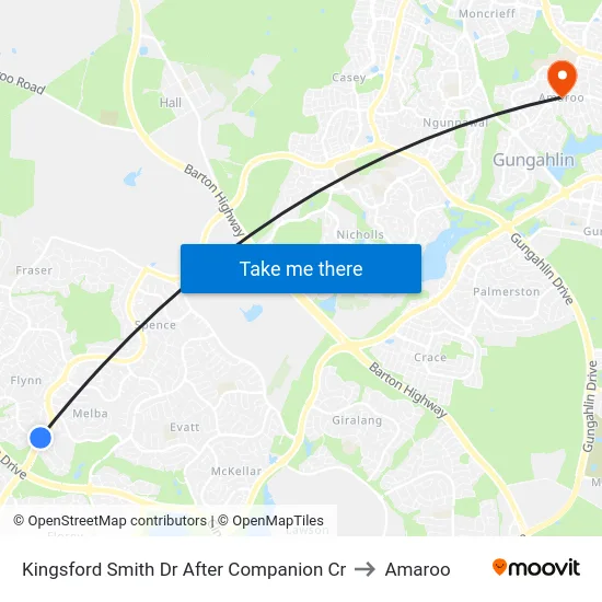 Kingsford Smith Dr After Companion Cr to Amaroo map