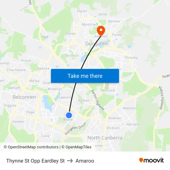 Thynne St Opp Eardley St to Amaroo map