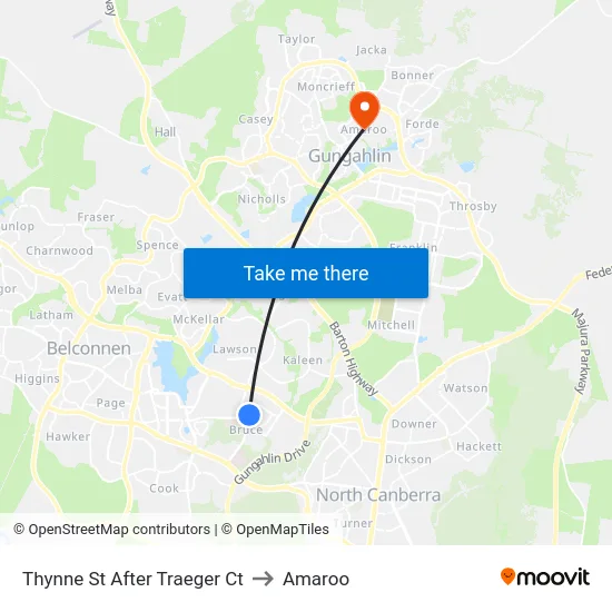 Thynne St After Traeger Ct to Amaroo map