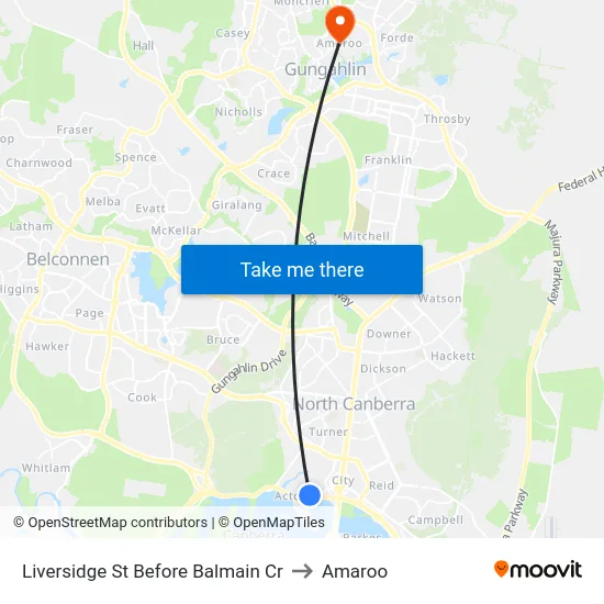 Liversidge St Before Balmain Cr to Amaroo map