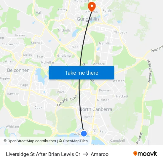 Liversidge St After Brian Lewis Cr to Amaroo map