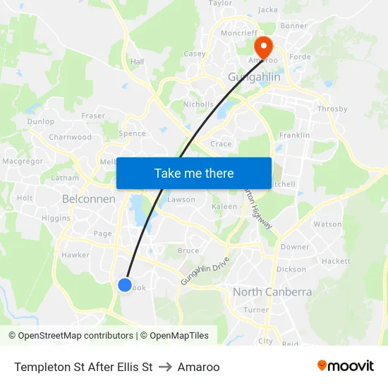 Templeton St After Ellis St to Amaroo map