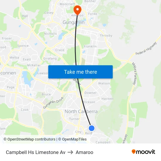 Campbell Hs Limestone Av to Amaroo map