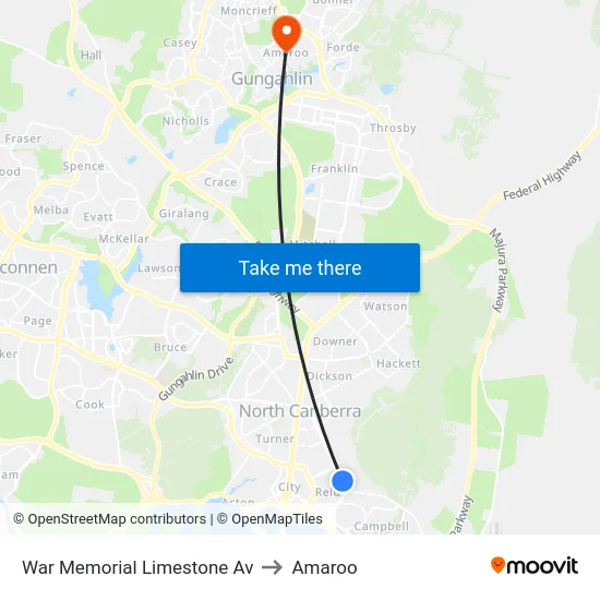 War Memorial Limestone Av to Amaroo map