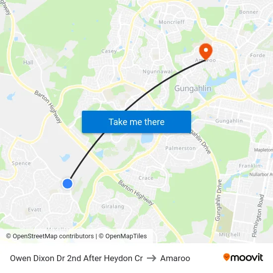 Owen Dixon Dr 2nd After Heydon Cr to Amaroo map