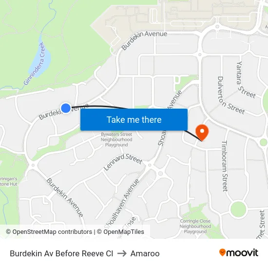 Burdekin Av Before Reeve Cl to Amaroo map