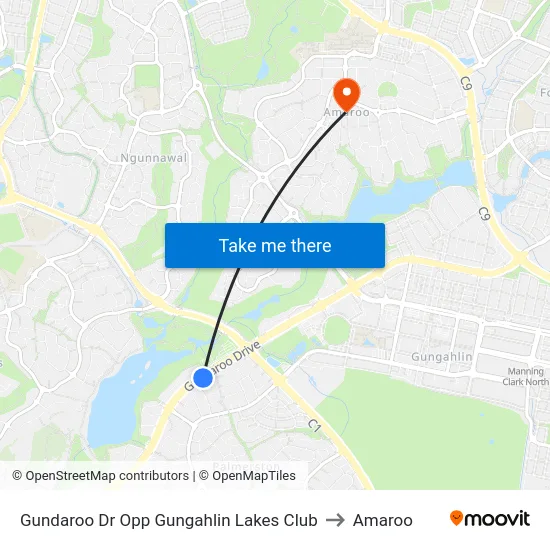 Gundaroo Dr Opp Gungahlin Lakes Club to Amaroo map
