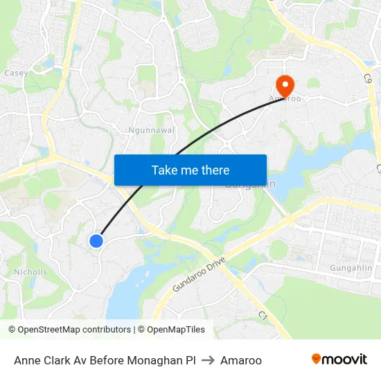 Anne Clark Av Before Monaghan Pl to Amaroo map