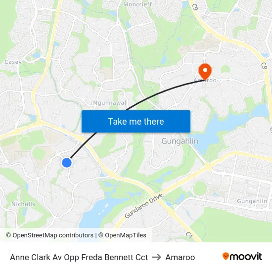 Anne Clark Av Opp Freda Bennett Cct to Amaroo map