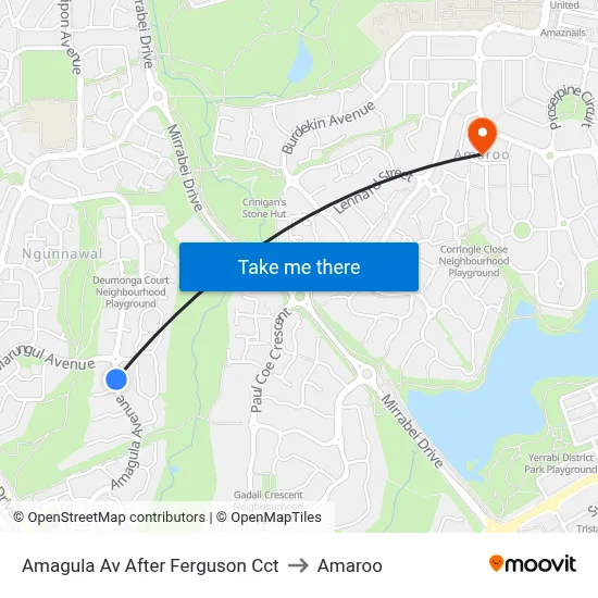 Amagula Av After Ferguson Cct to Amaroo map