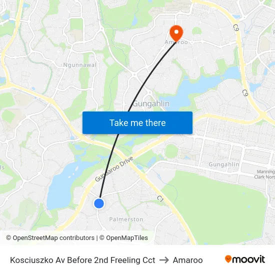 Kosciuszko Av Before 2nd Freeling Cct to Amaroo map