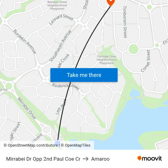 Mirrabei Dr Opp 2nd Paul Coe Cr to Amaroo map