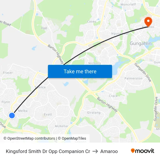 Kingsford Smith Dr Opp Companion Cr to Amaroo map