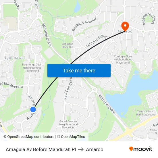 Amagula Av Before Mandurah Pl to Amaroo map