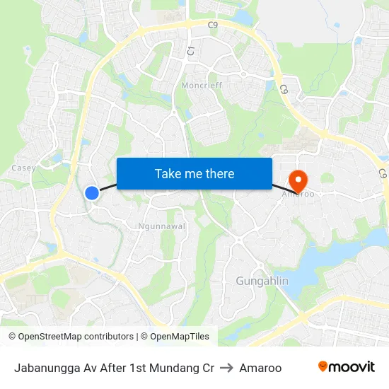Jabanungga Av After 1st Mundang Cr to Amaroo map