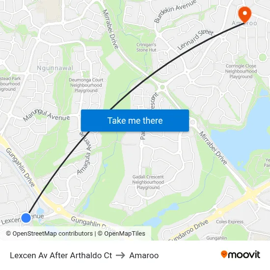 Lexcen Av After Arthaldo Ct to Amaroo map