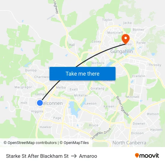 Starke St After Blackham St to Amaroo map