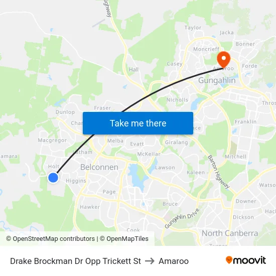 Drake Brockman Dr Opp Trickett St to Amaroo map