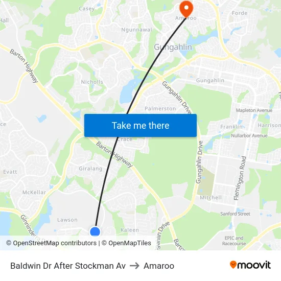 Baldwin Dr After Stockman Av to Amaroo map