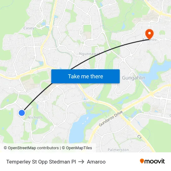 Temperley St Opp Stedman Pl to Amaroo map