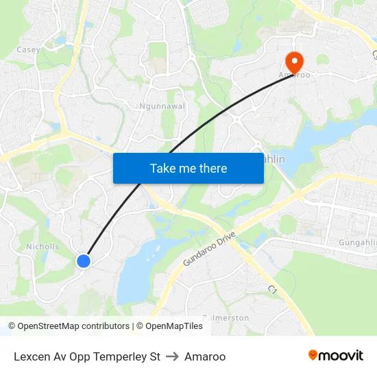 Lexcen Av Opp Temperley St to Amaroo map