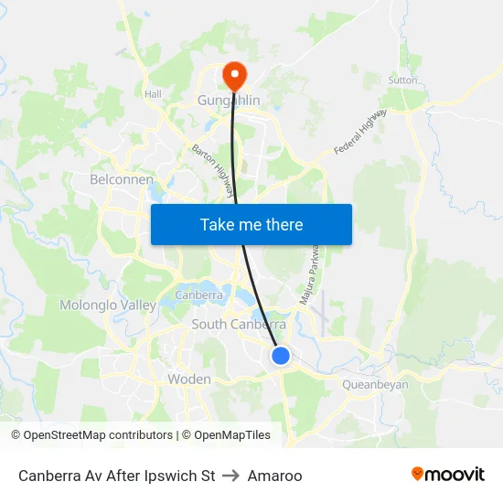 Canberra Av After Ipswich St to Amaroo map