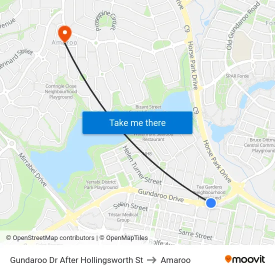 Gundaroo Dr After Hollingsworth St to Amaroo map
