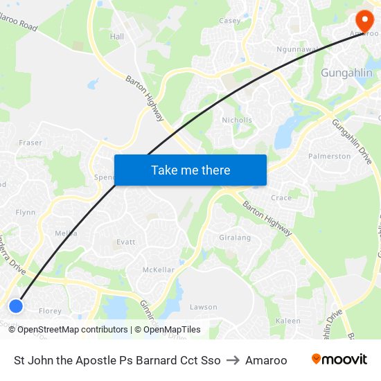 St John the Apostle Ps Barnard Cct Sso to Amaroo map