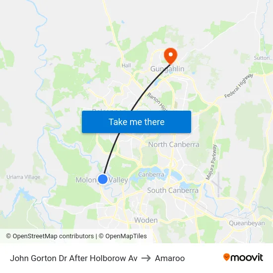 John Gorton Dr After Holborow Av to Amaroo map