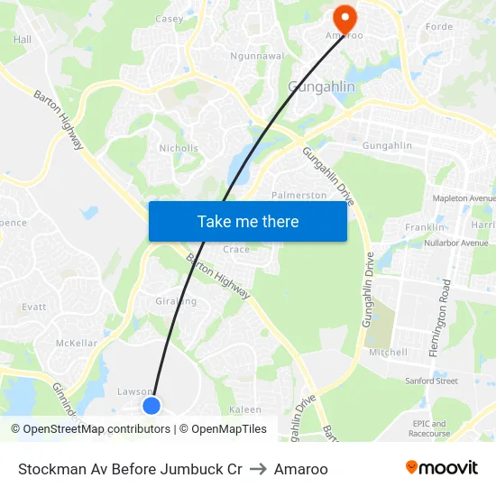 Stockman Av Before Jumbuck Cr to Amaroo map