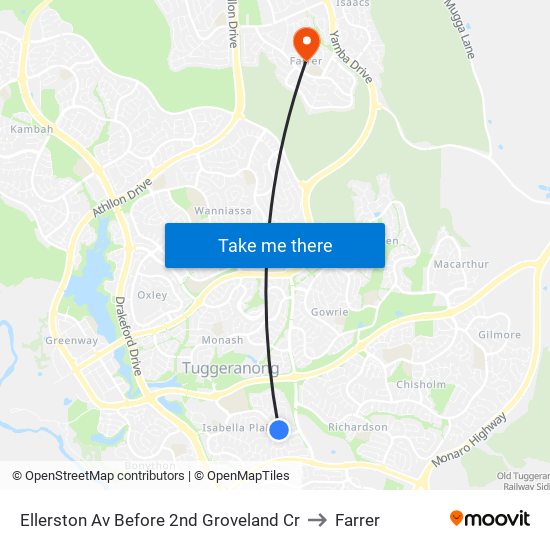 Ellerston Av Before 2nd Groveland Cr to Farrer map