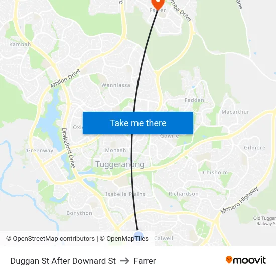 Duggan St After Downard St to Farrer map
