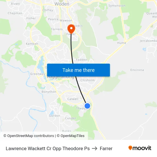 Lawrence Wackett Cr Opp Theodore Ps to Farrer map