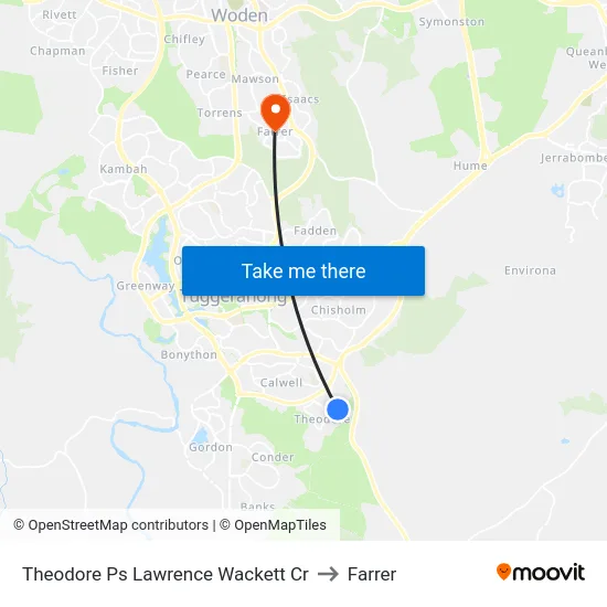 Theodore Ps Lawrence Wackett Cr to Farrer map
