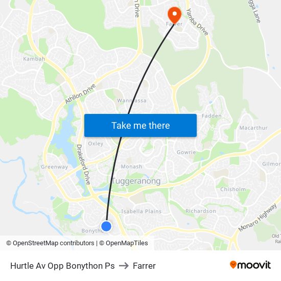 Hurtle Av Opp Bonython Ps to Farrer map