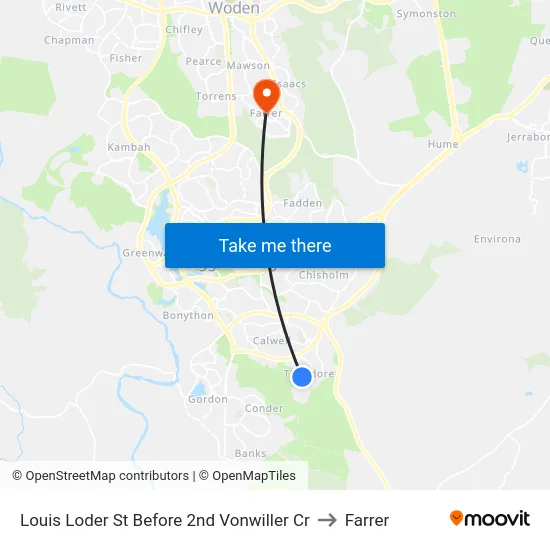 Louis Loder St Before 2nd Vonwiller Cr to Farrer map