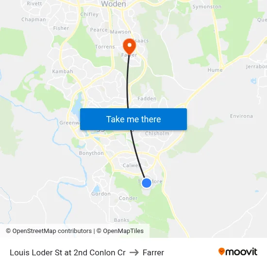 Louis Loder St at 2nd Conlon Cr to Farrer map
