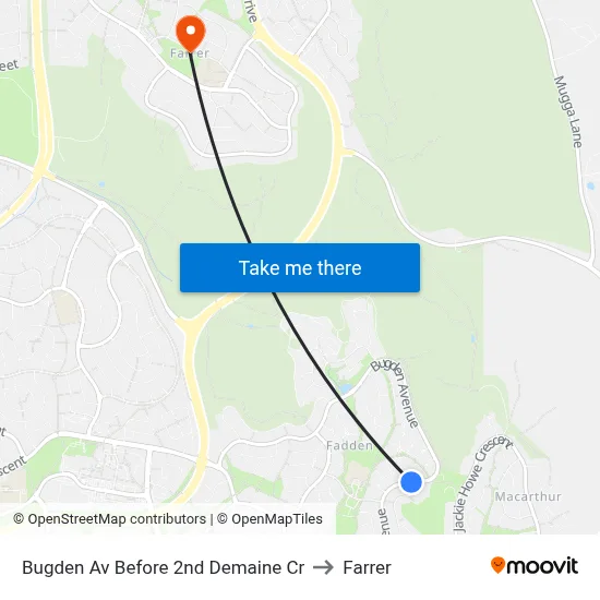 Bugden Av Before 2nd Demaine Cr to Farrer map