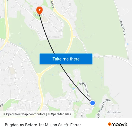 Bugden Av Before 1st Mullan St to Farrer map